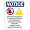 Signmission OSHA Notice Sign, 10" Height, Aluminum, Multiple Hazards And Sign With Symbol, Portrait OS-NS-A-710-V-14274 - alternate 1